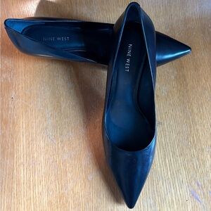 Nine West Black Kitten Heel Pumps